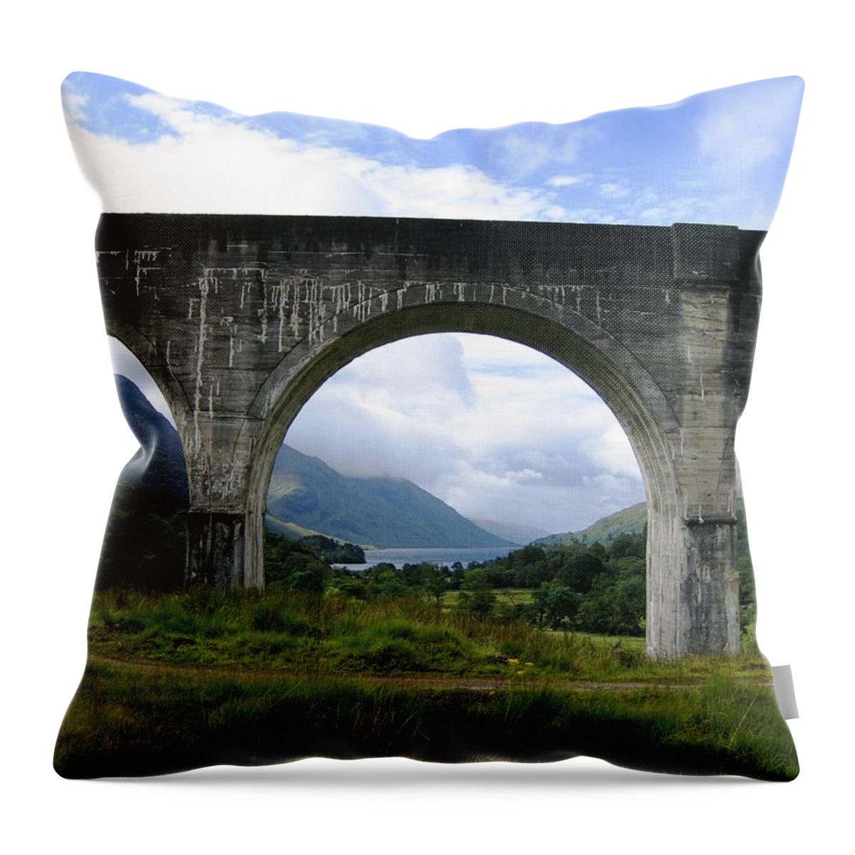 Scottish Highlands Throw Pillow featuring the photograph Arched Loch by Denise Railey