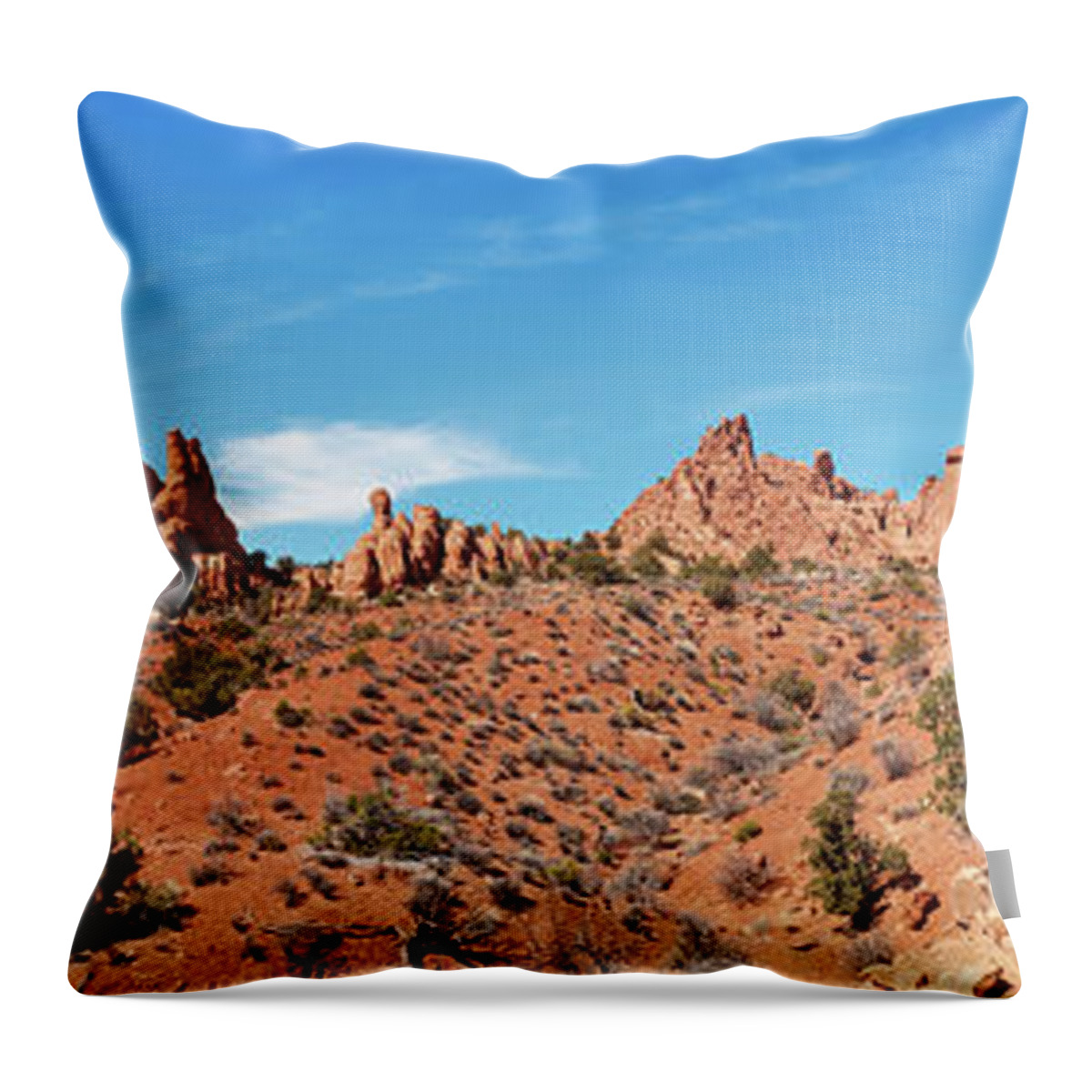 Scenics Throw Pillow featuring the photograph Arches National Park, Moab, Utah, Usa by Fotomonkee