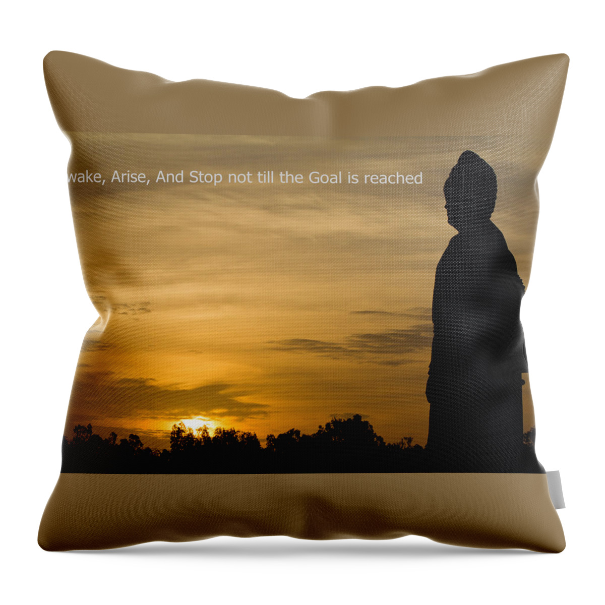 Swami Vivekananda Throw Pillow featuring the photograph Arise Awake and Stop not till the Goal is Reached by SAURAVphoto Online Store