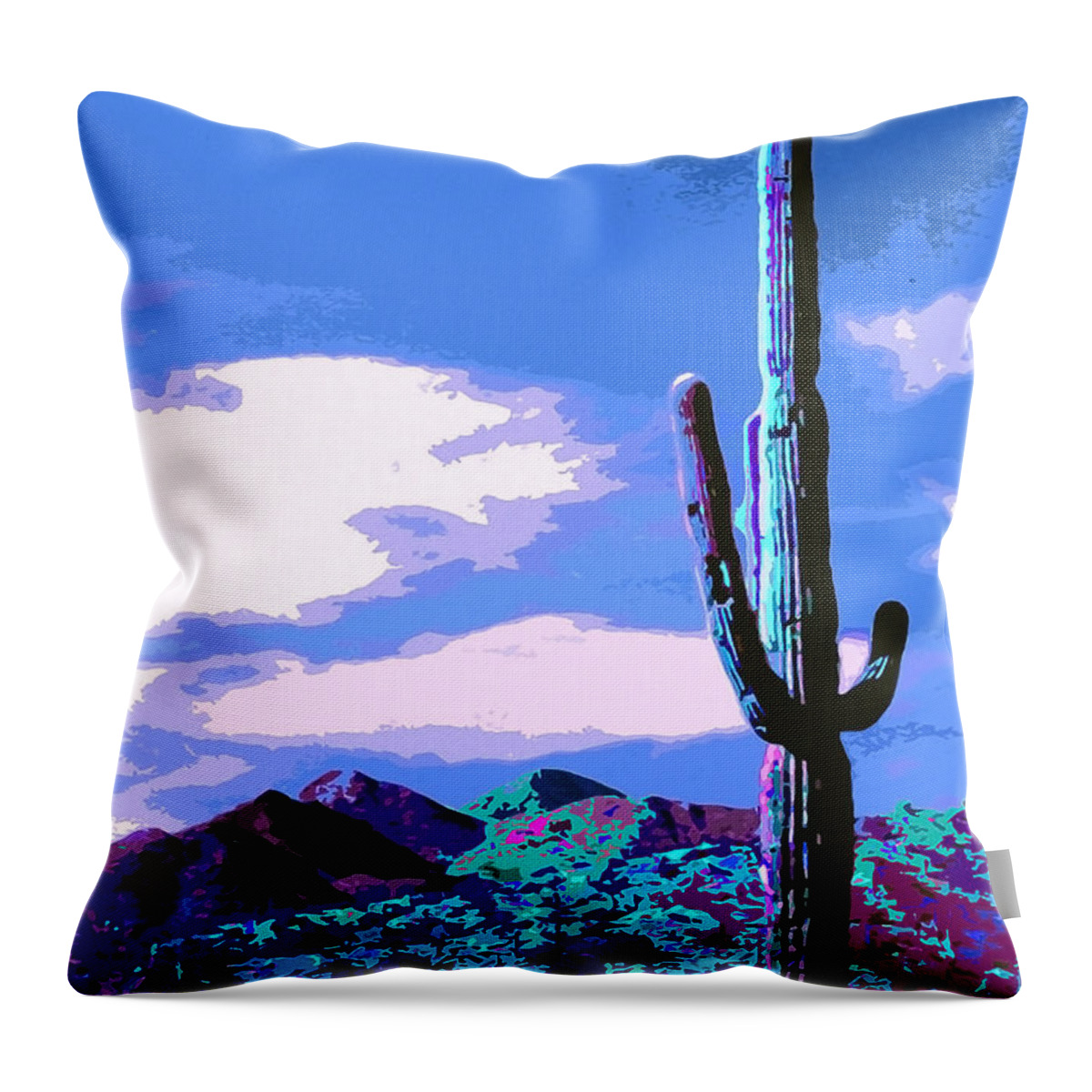 Arizona Throw Pillow featuring the painting Arizona Blue by CHAZ Daugherty