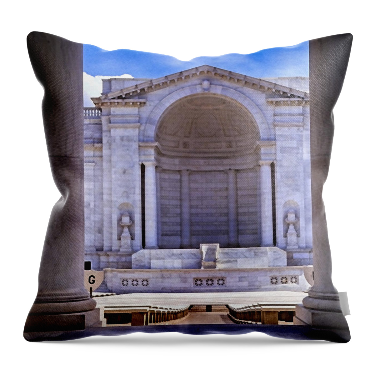 Auditorium Throw Pillow featuring the photograph Arlington National Cemetery by Thomas R Fletcher