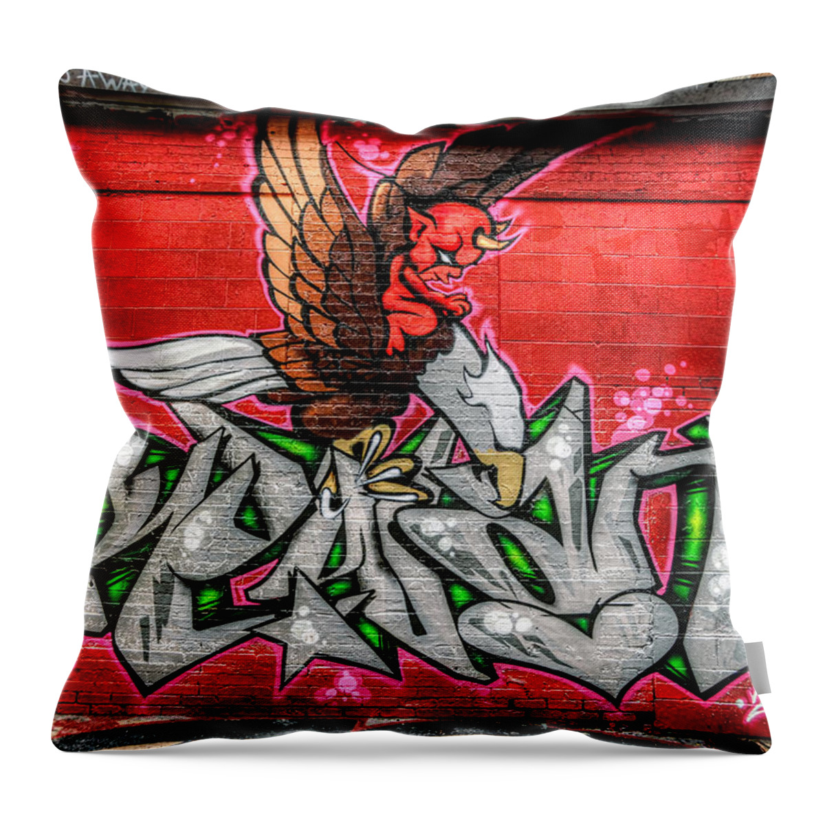 Art Alley Throw Pillow featuring the photograph Art Alley 10 by Adam Vance