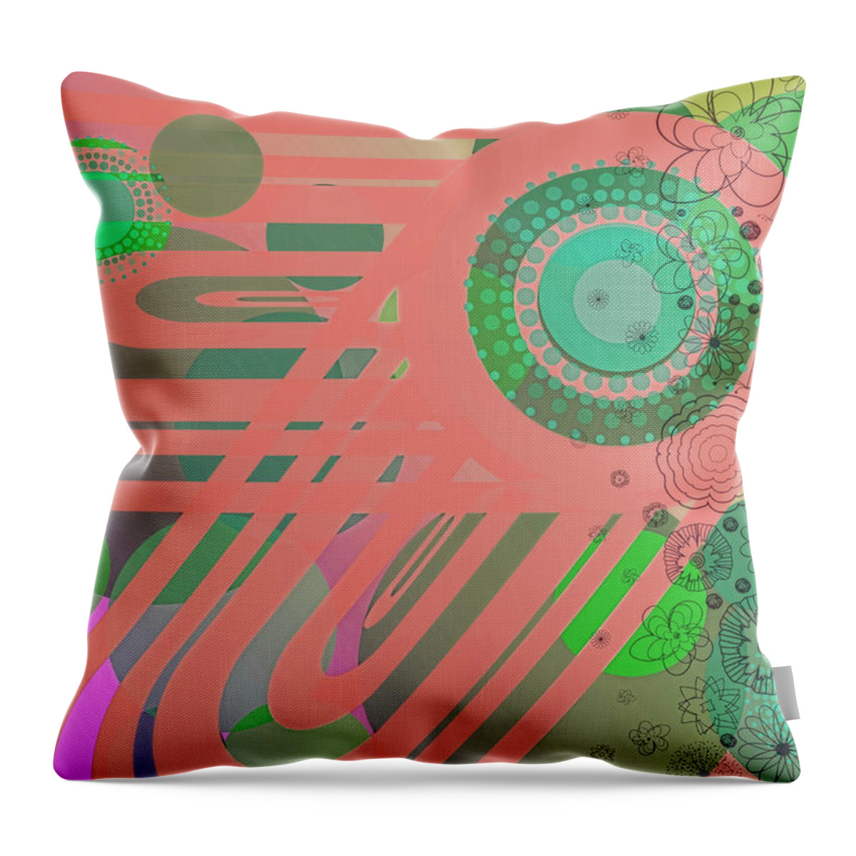 Wright Throw Pillow featuring the digital art Art Deco Explosion 10 by Paulette B Wright