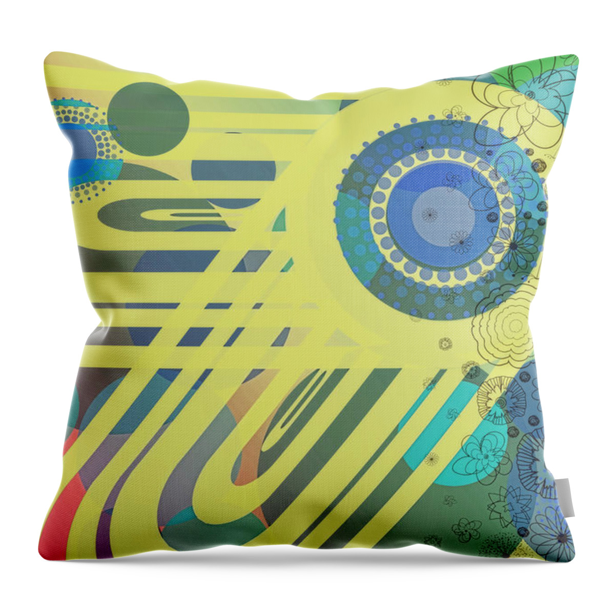 Wright Throw Pillow featuring the digital art Art Deco Explosion 11 by Paulette B Wright