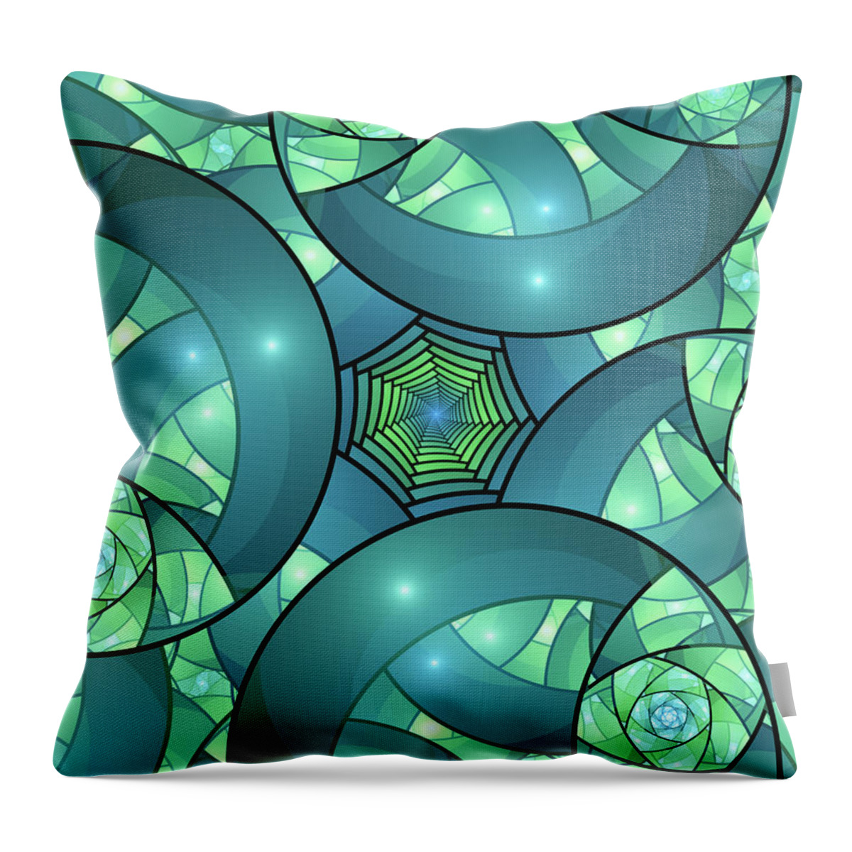 Bright Throw Pillow featuring the digital art Art Deco by Gabiw Art
