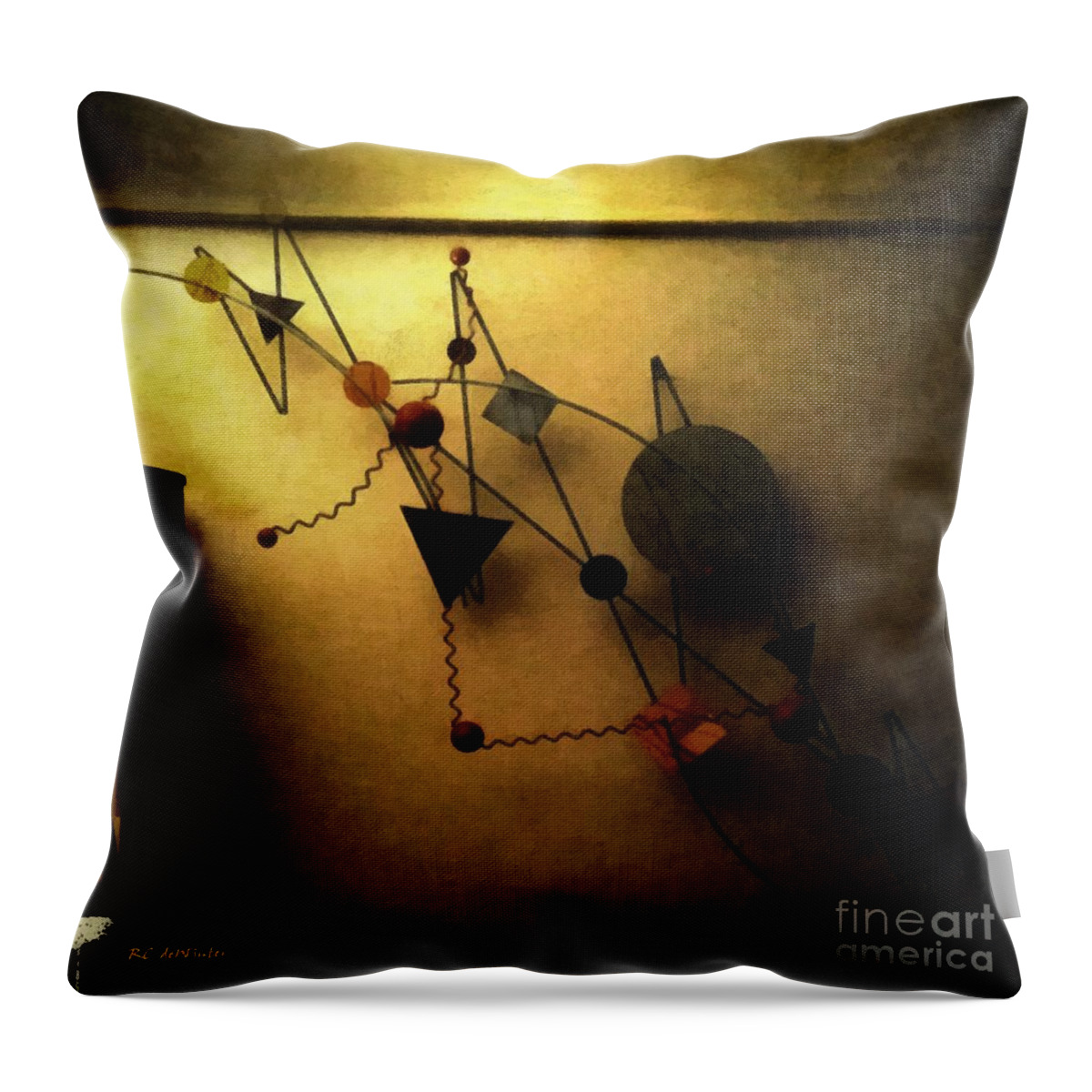Art Throw Pillow featuring the painting Art Imitates Life by RC DeWinter