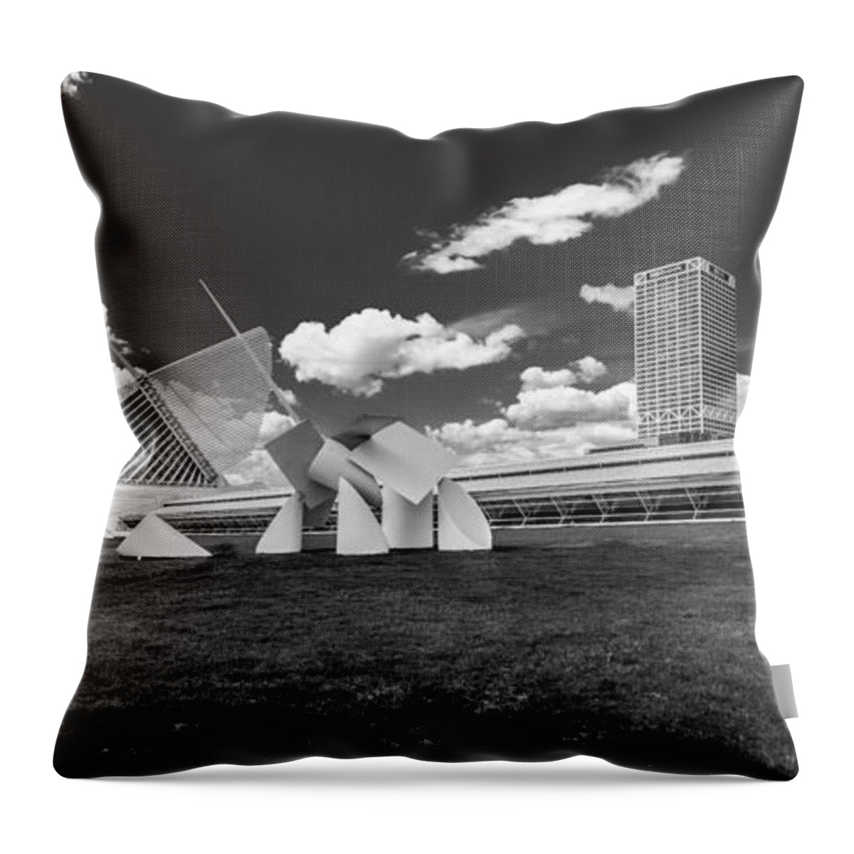 Art Throw Pillow featuring the photograph Art over a field of Grey by Andrew Slater