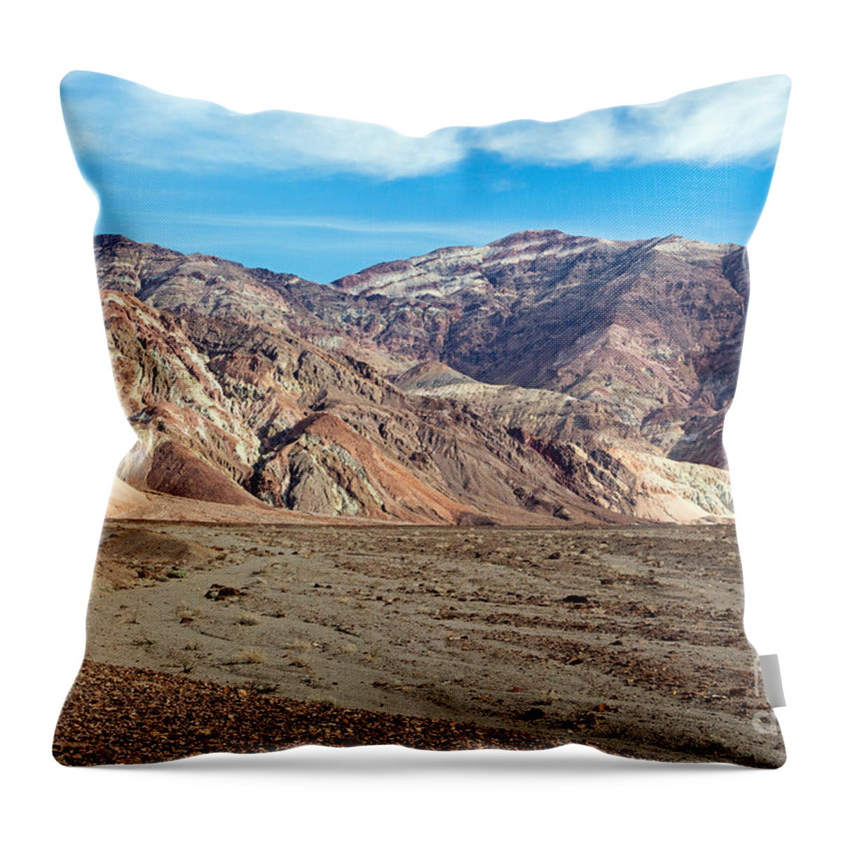 Afternoon Throw Pillow featuring the photograph Artist Drive Death Valley National Park by Fred Stearns