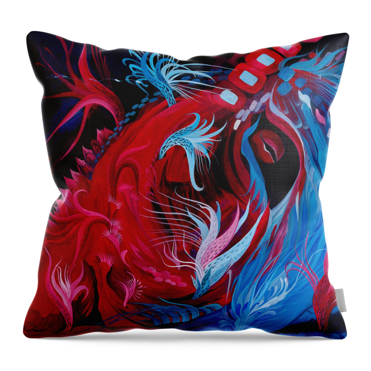 Adria Trail Throw Pillow featuring the painting As A Beating Heart by Adria Trail