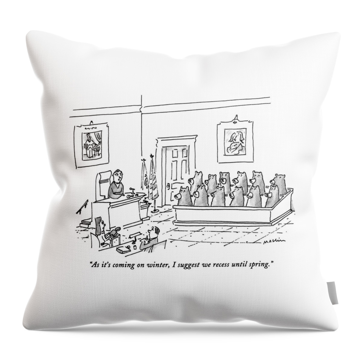 As It's Coming On Winter Throw Pillow