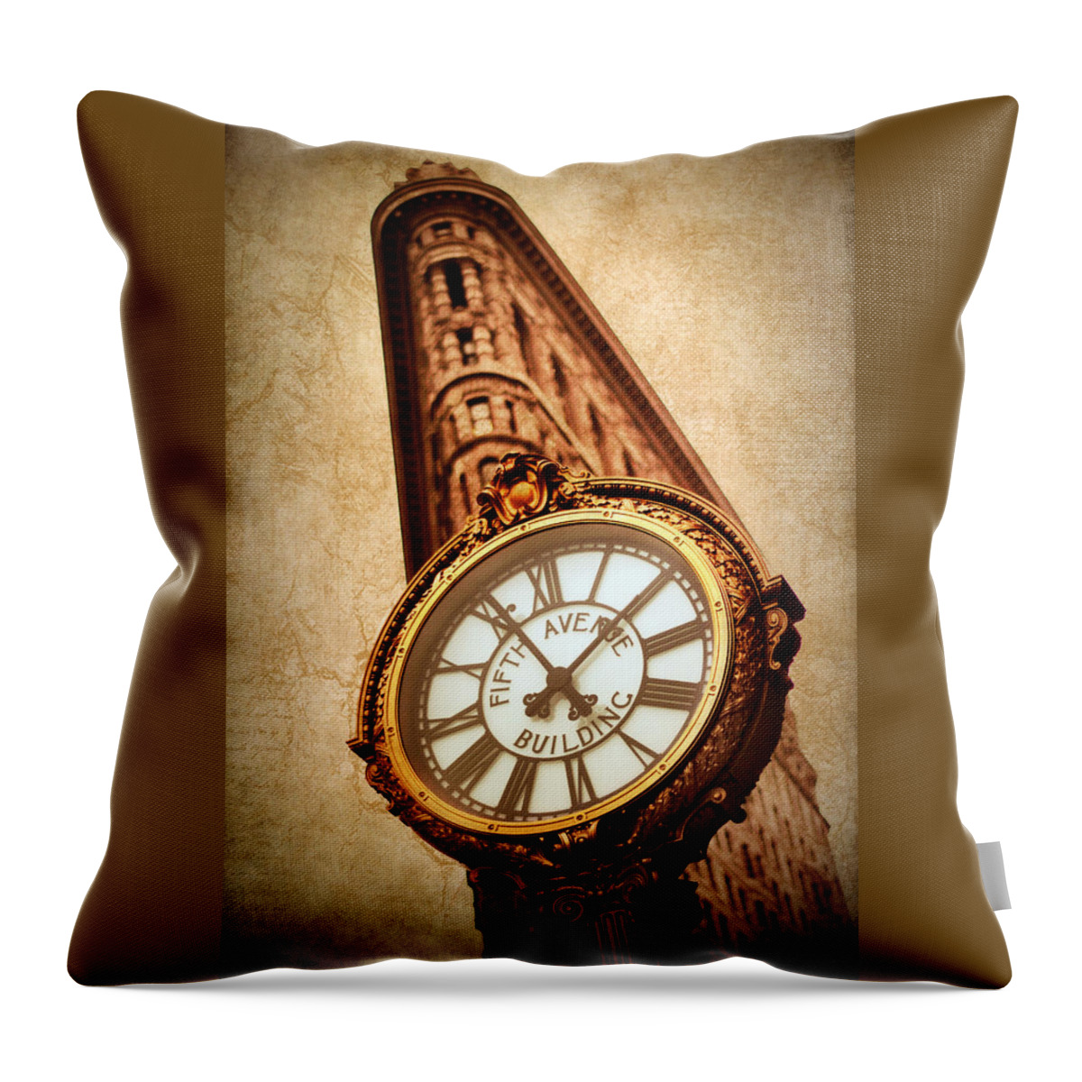 Building Throw Pillow featuring the photograph As Time Goes By by Jessica Jenney