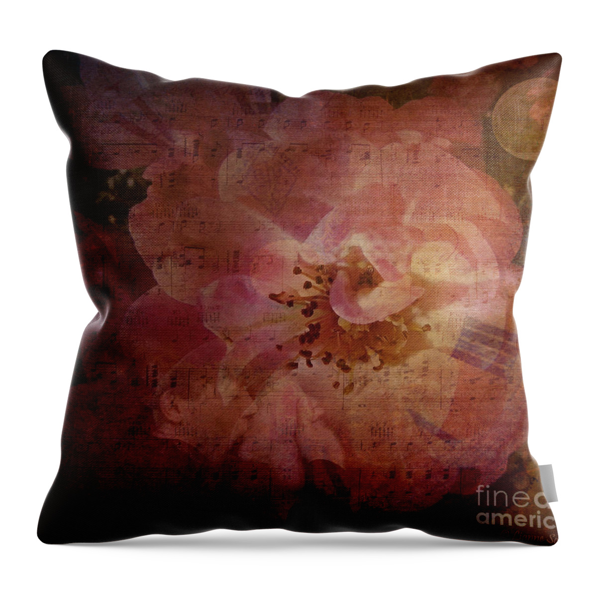 Roses Throw Pillow featuring the digital art As Time Goes By by Lianne Schneider