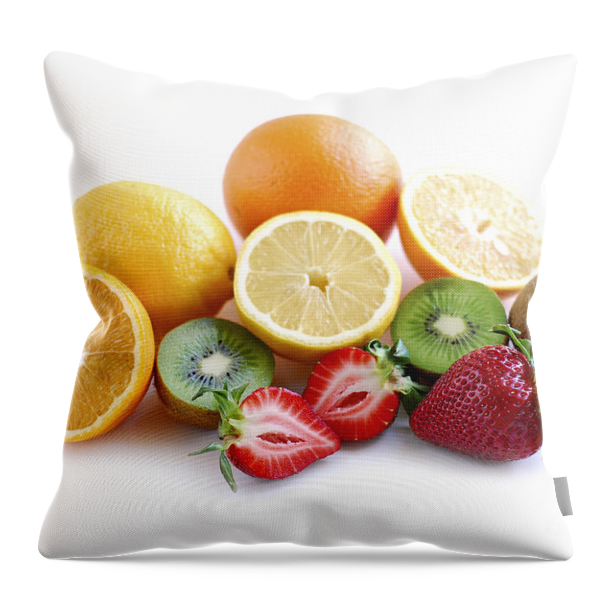 Fruits Throw Pillow featuring the photograph Assorted fruits by Elena Elisseeva