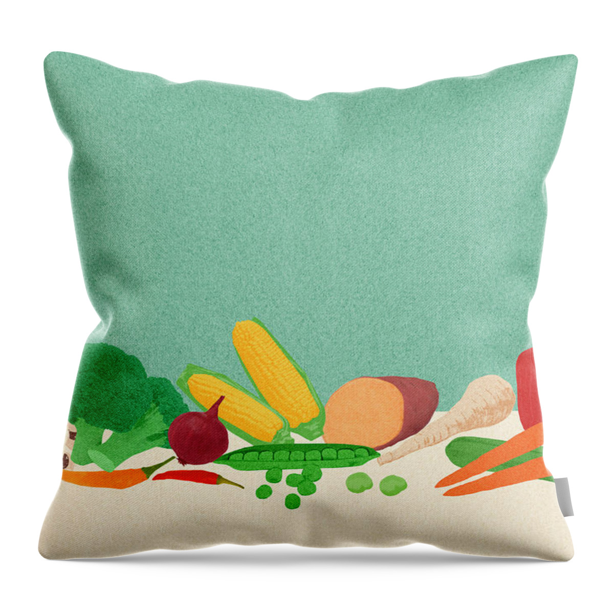 Assorted Throw Pillow featuring the photograph Assortment Of Fresh Vegetables by Ikon Ikon Images