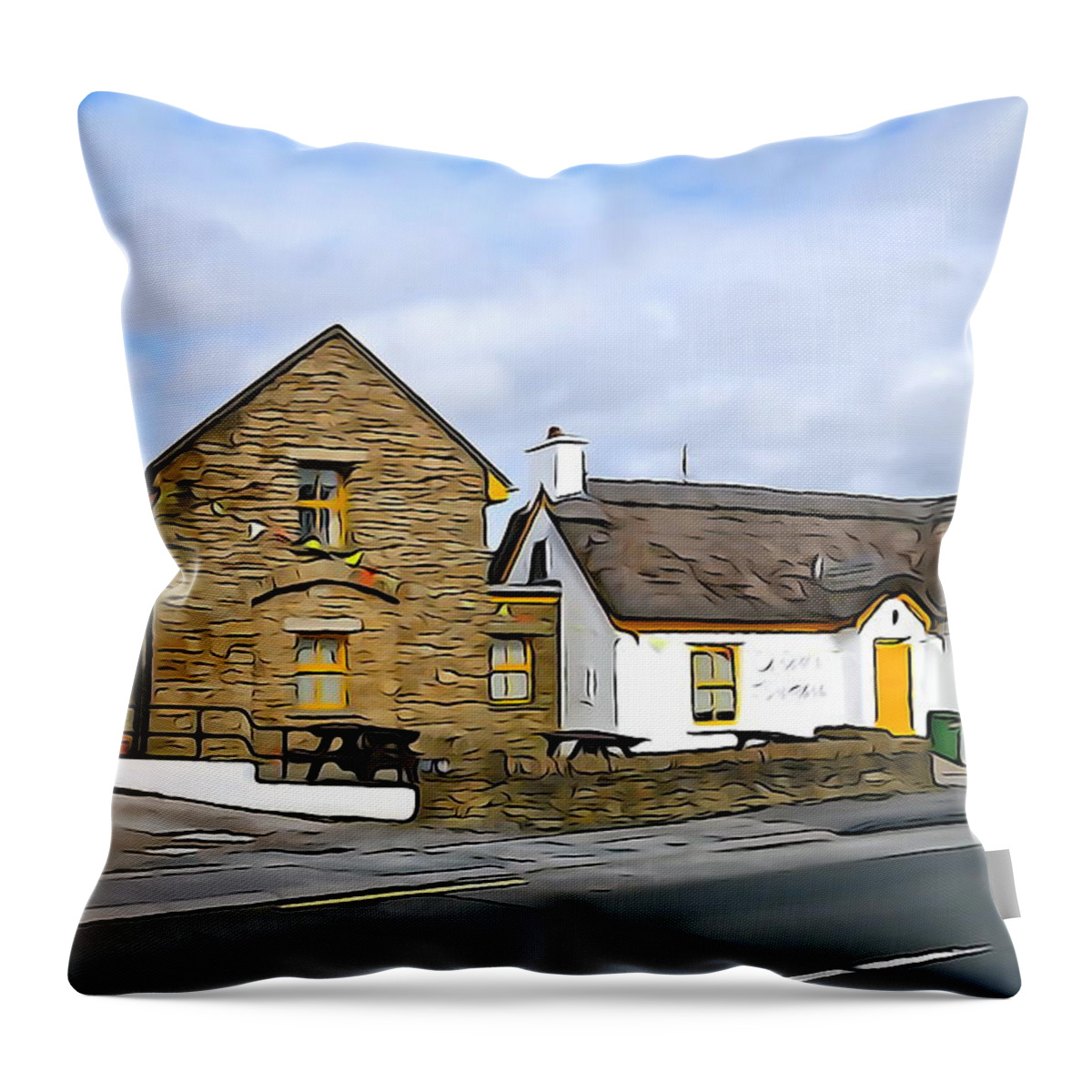 Home Throw Pillow featuring the photograph At Home in Ireland by Norma Brock