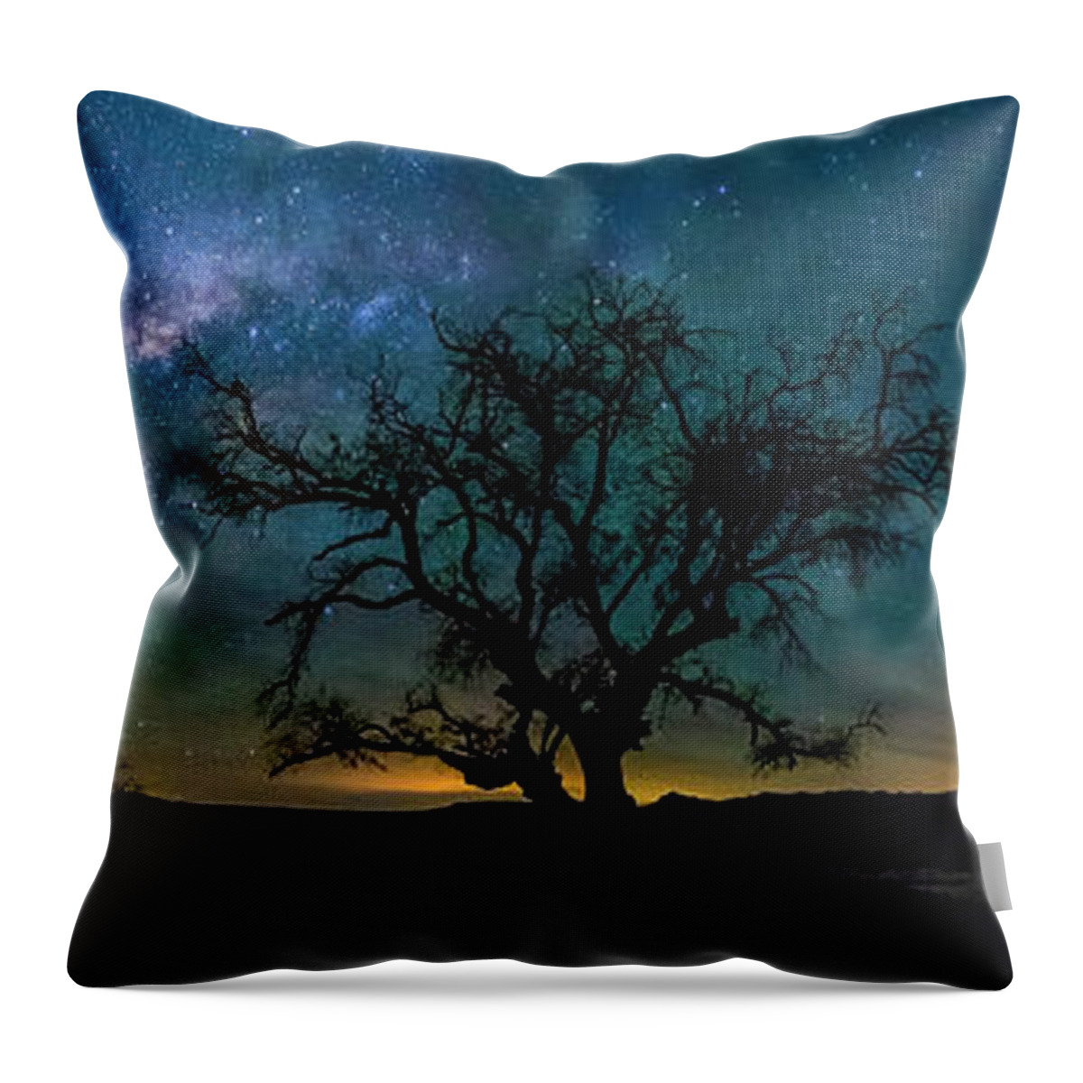 Tranquility Throw Pillow featuring the photograph Atacama Desert Night Sky by Adhemar Duro