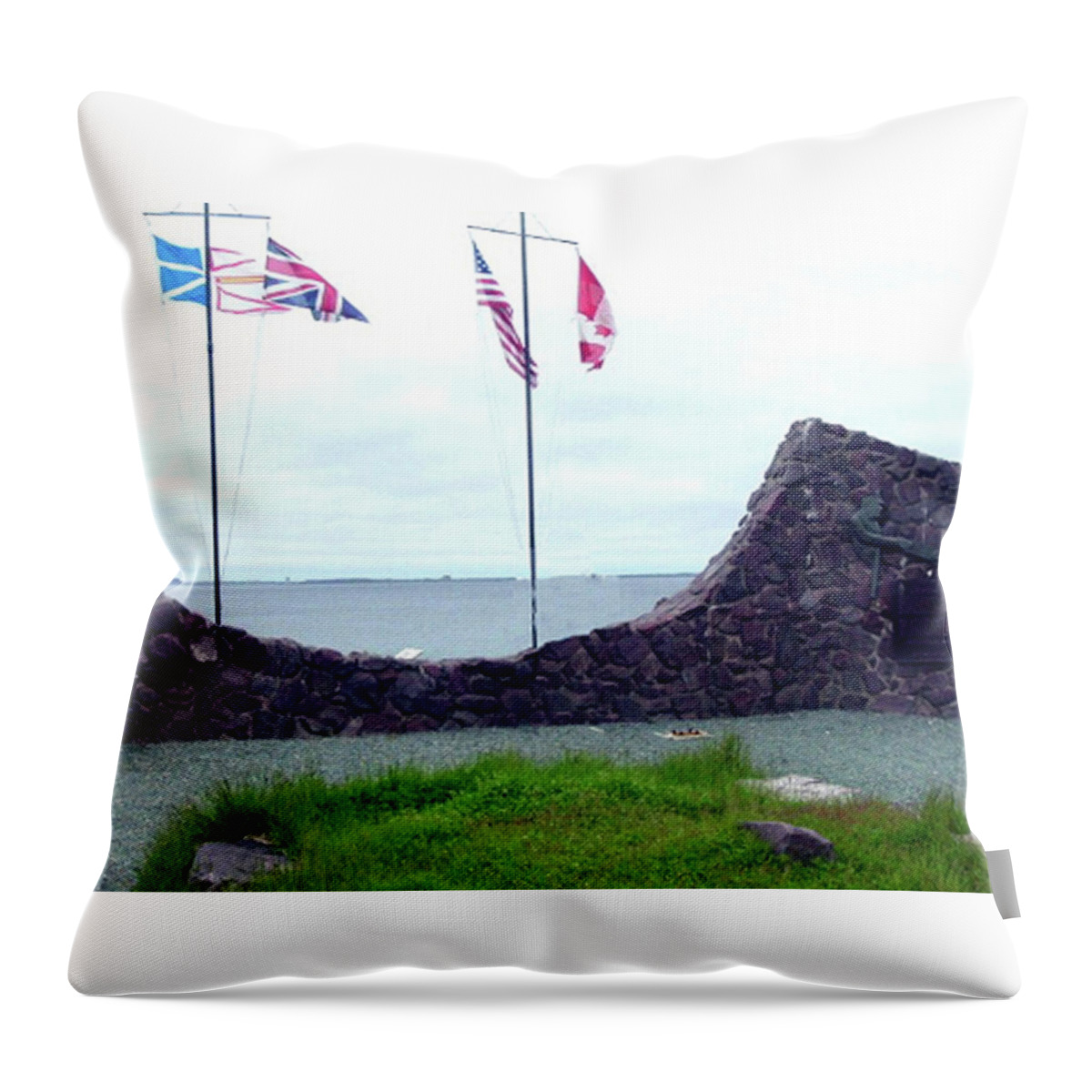 Atlantic Charter Historic Site Throw Pillow featuring the photograph Atlantic Charter Historic Site by Barbara A Griffin