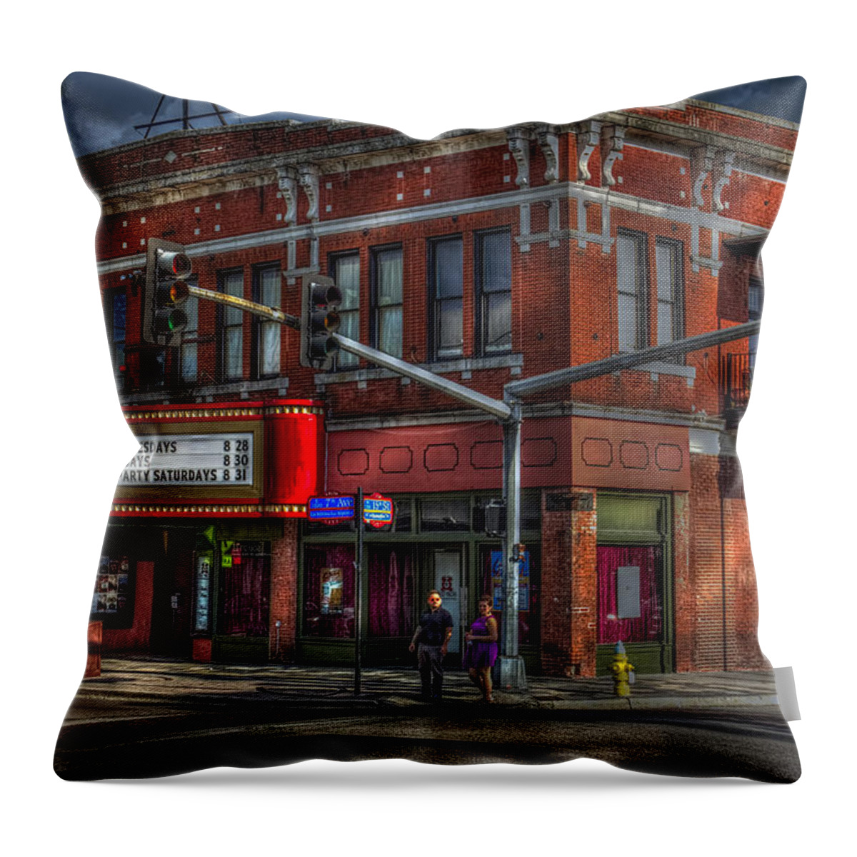 Old Building Throw Pillow featuring the photograph Atomic Wednesdays by Marvin Spates