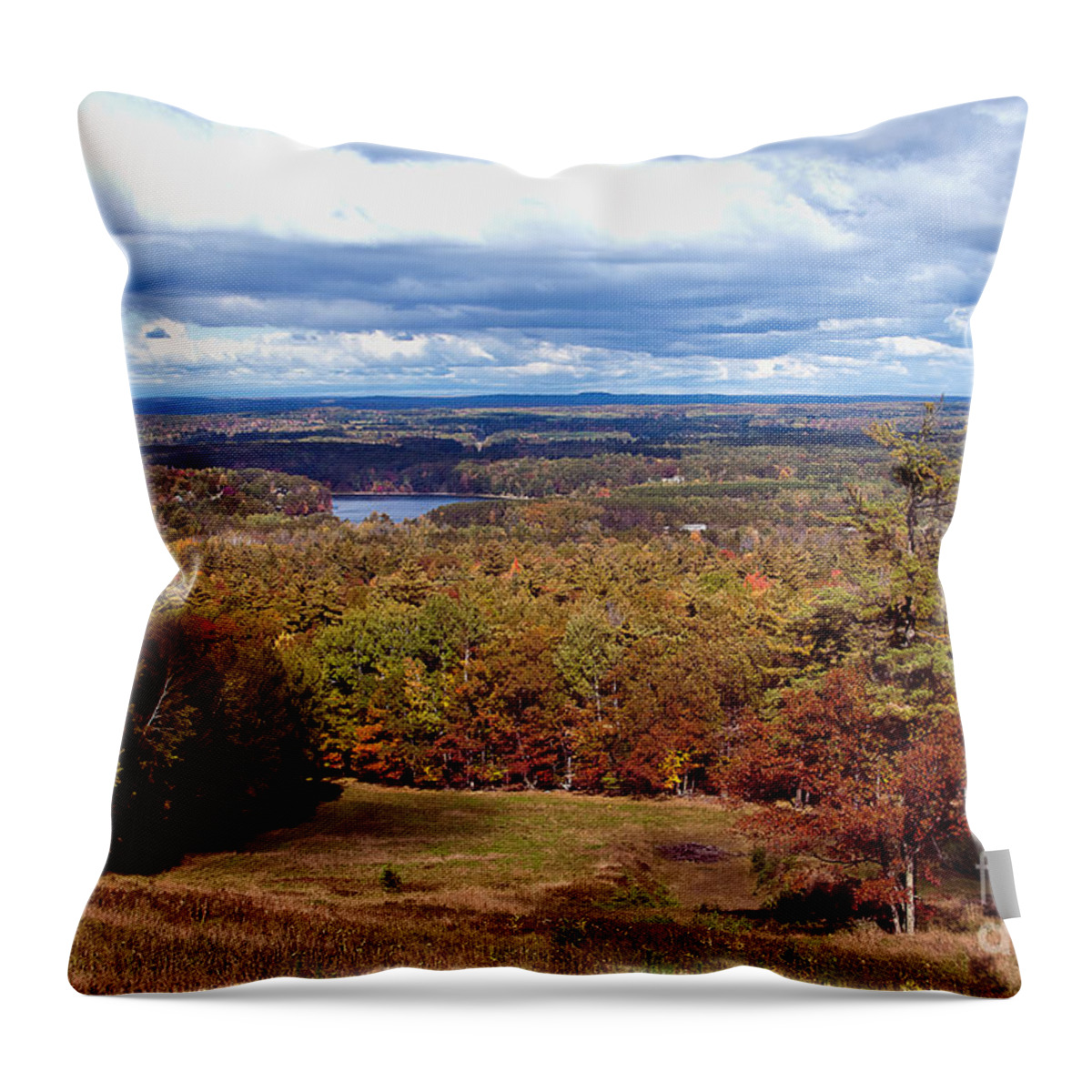 Pine Mountain Throw Pillow featuring the photograph Atop Pine Mountain by Gwen Gibson
