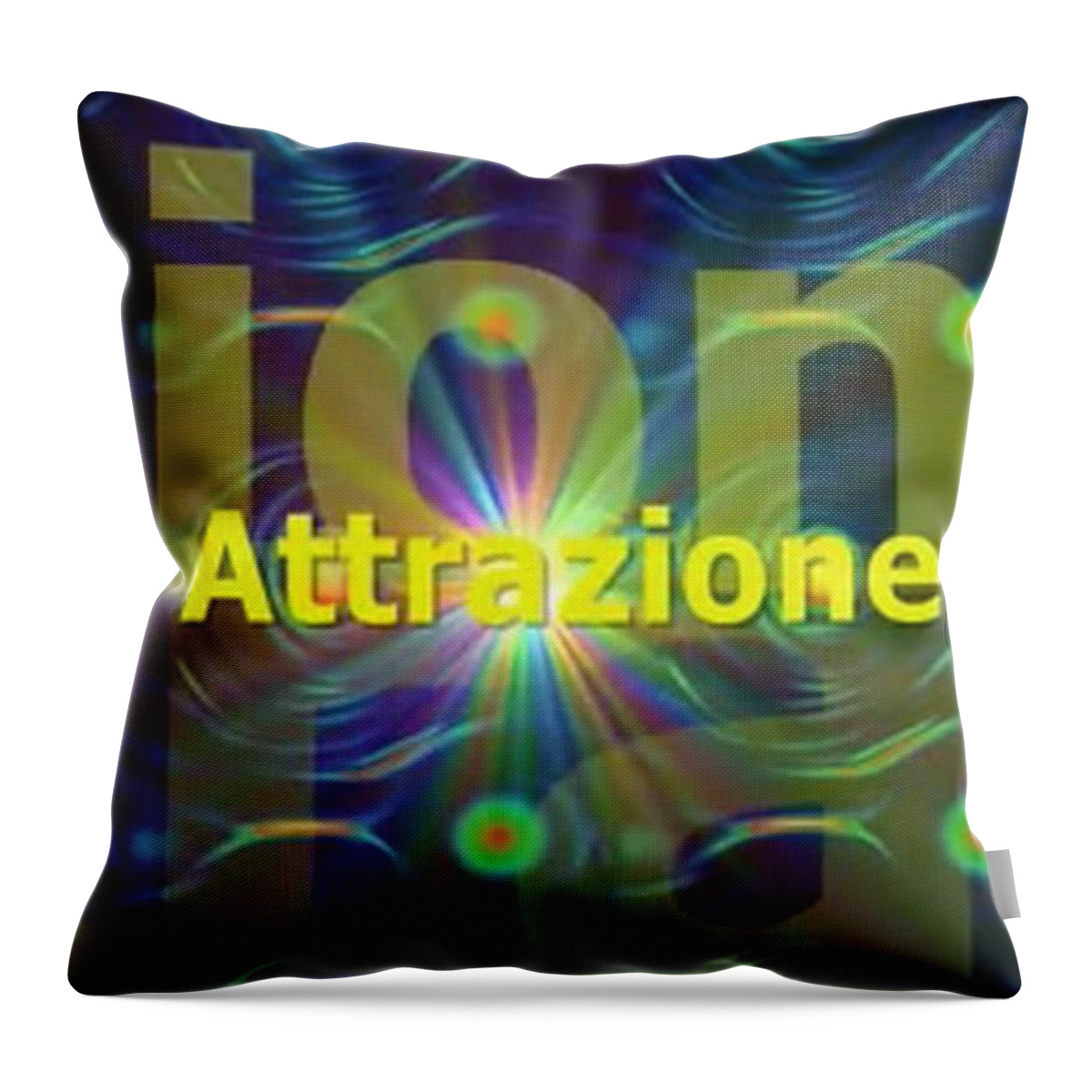 Arc Throw Pillow featuring the digital art Attrazione by Archangelus Gallery