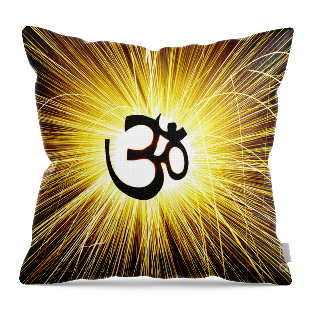 Om Throw Pillow featuring the photograph AUM Light by Tim Gainey