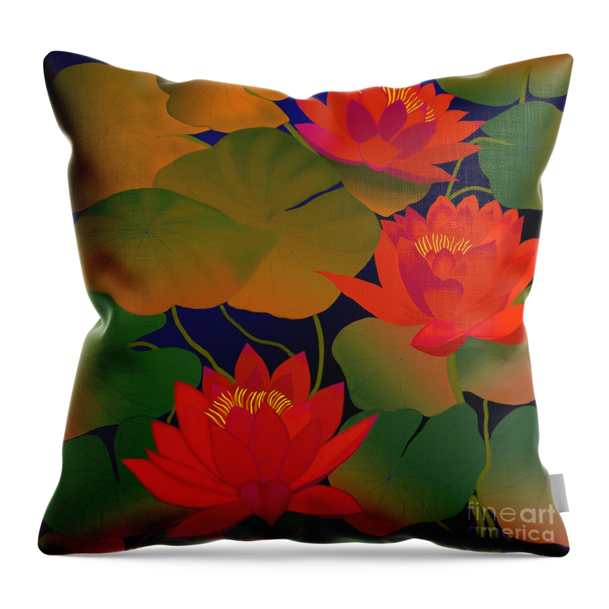 Aura Digital Painting Throw Pillow featuring the digital art Aura by Latha Gokuldas Panicker