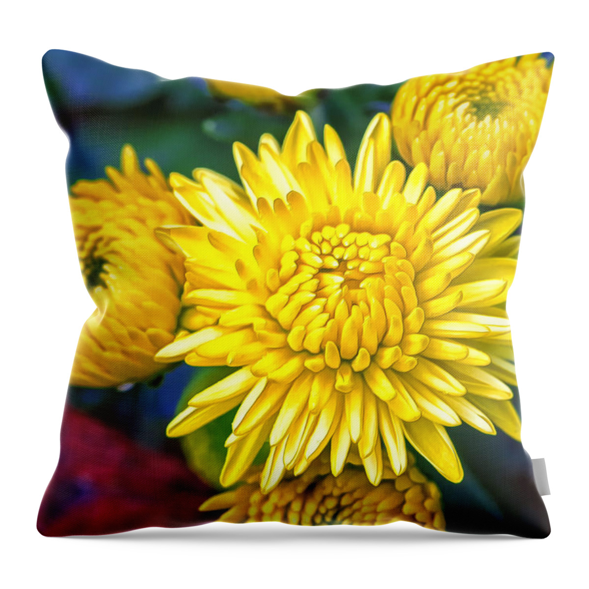 Flower Throw Pillow featuring the photograph Aurulent Flavicomous Petals by Bill and Linda Tiepelman