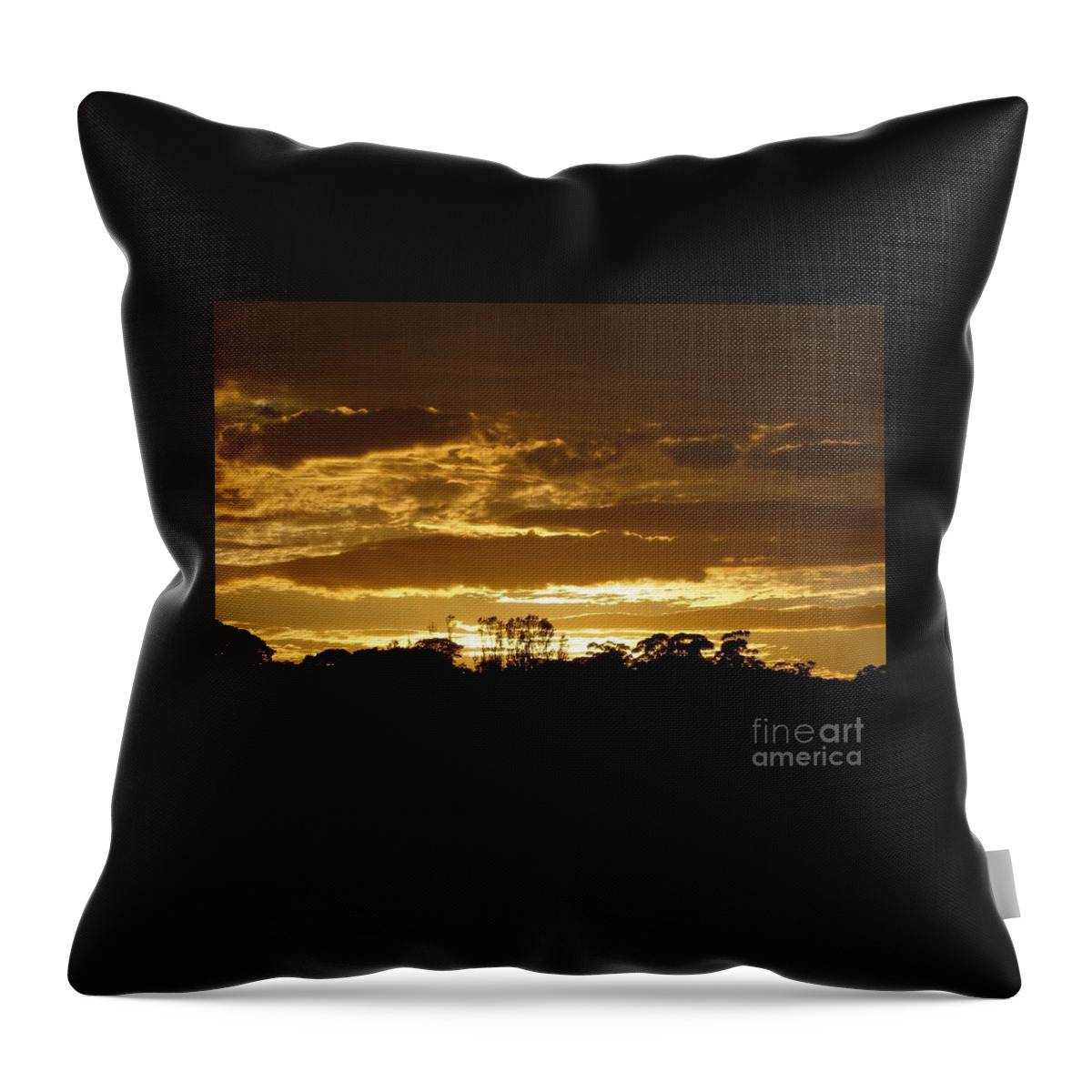 Sunrise Throw Pillow featuring the photograph Australian Sunrise by Bev Conover
