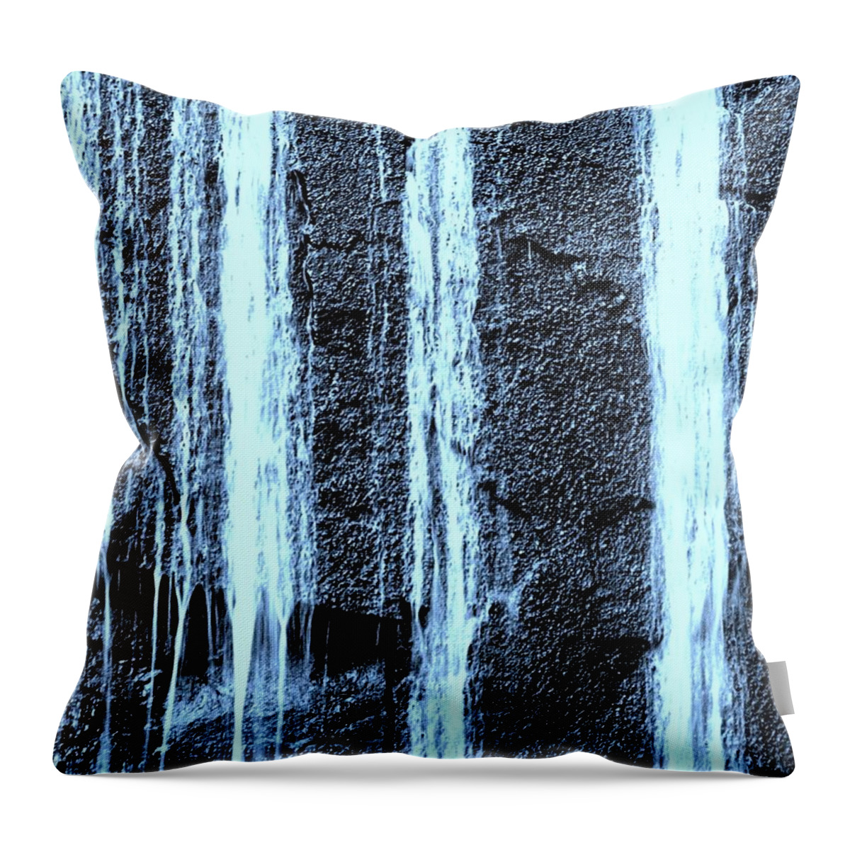 Digital Color Photo Throw Pillow featuring the digital art Australian Waterfall 2 by Tim Richards
