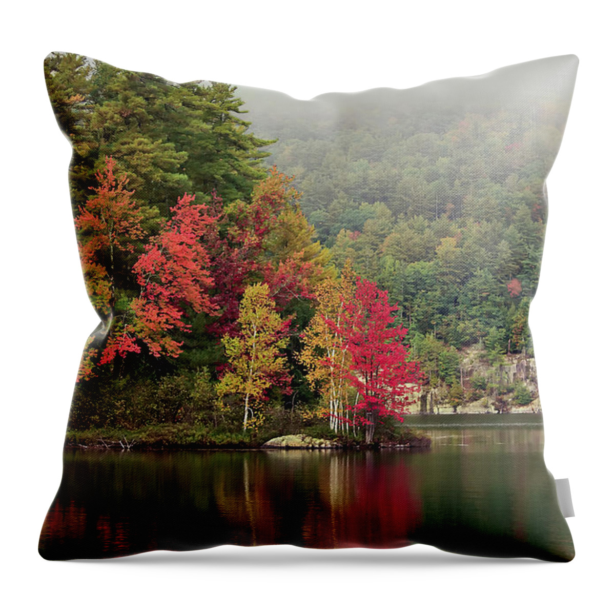 New York Throw Pillow featuring the photograph Autumn Breath by Evelina Kremsdorf