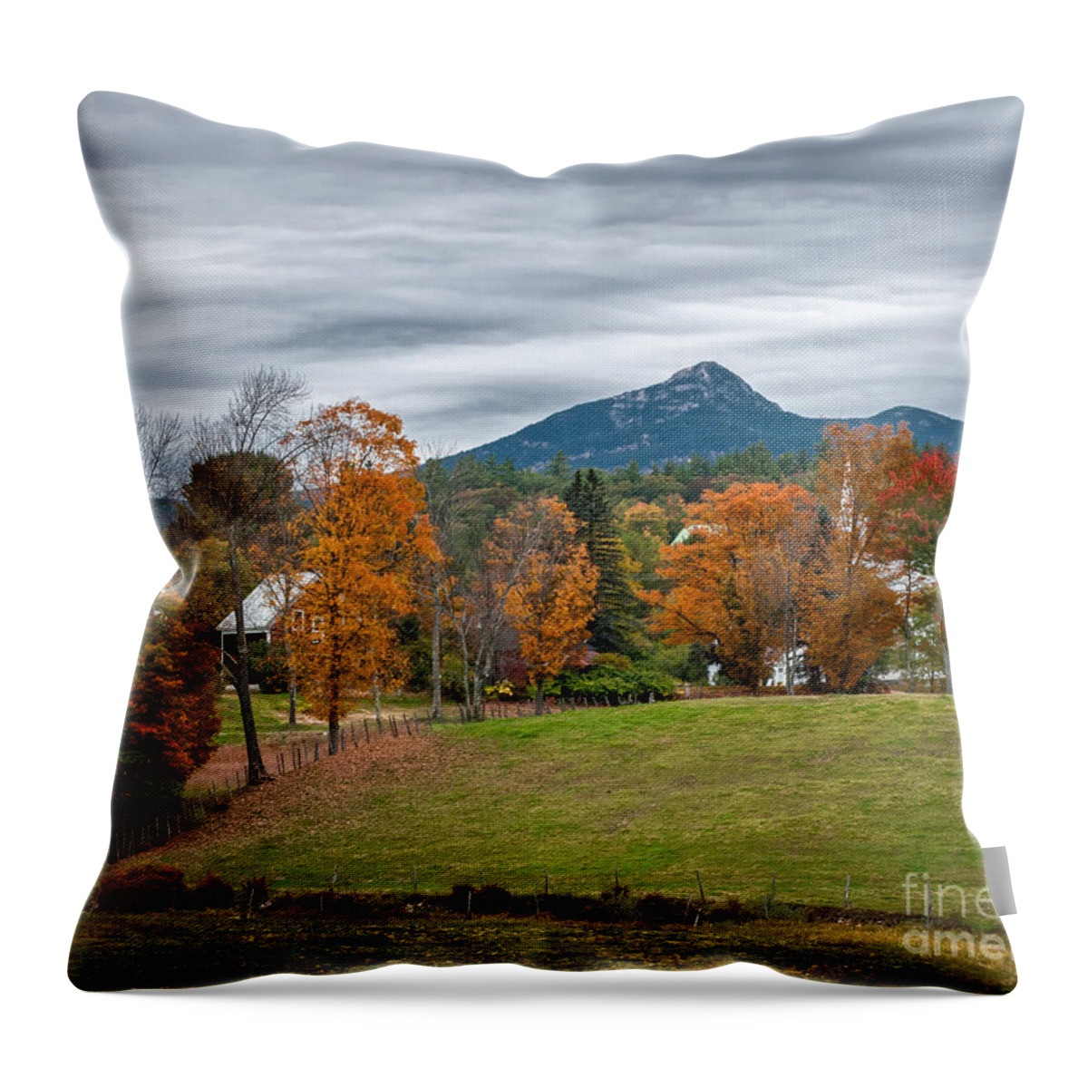 New Hampshire Throw Pillow featuring the photograph Autumn Chocorua by Scott Thorp