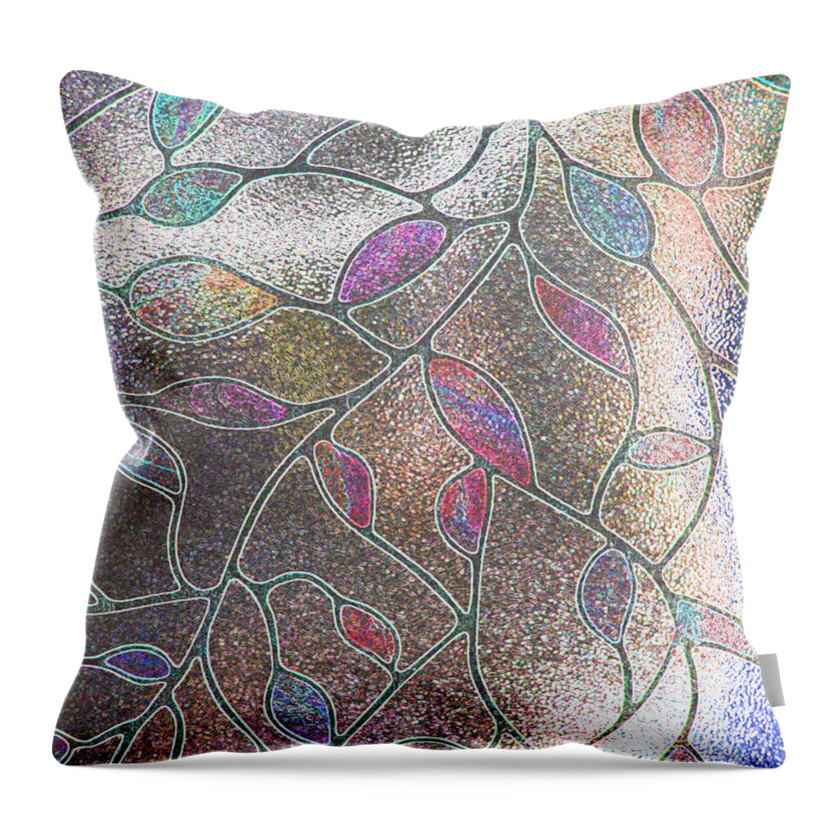 Floral Throw Pillow featuring the digital art Autumn Glory Two by Barbara McDevitt
