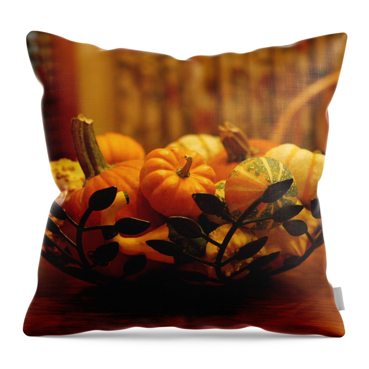 Autumn Throw Pillow featuring the photograph Autumn Glow by Marilyn Hunt