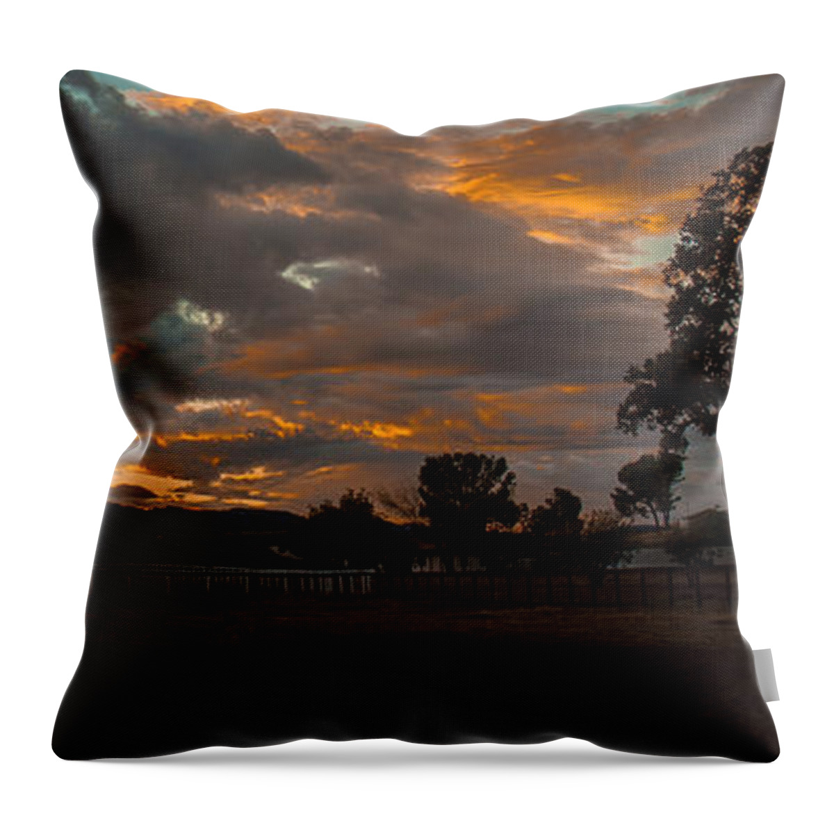  Throw Pillow featuring the photograph Autumn Sky by Tim Bryan