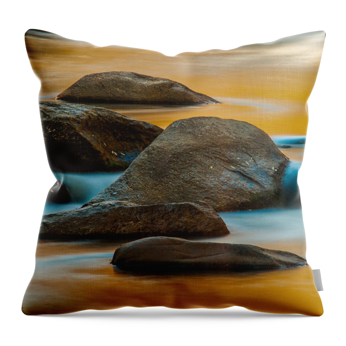 Autumn Throw Pillow featuring the photograph Autumn Stream by Joye Ardyn Durham