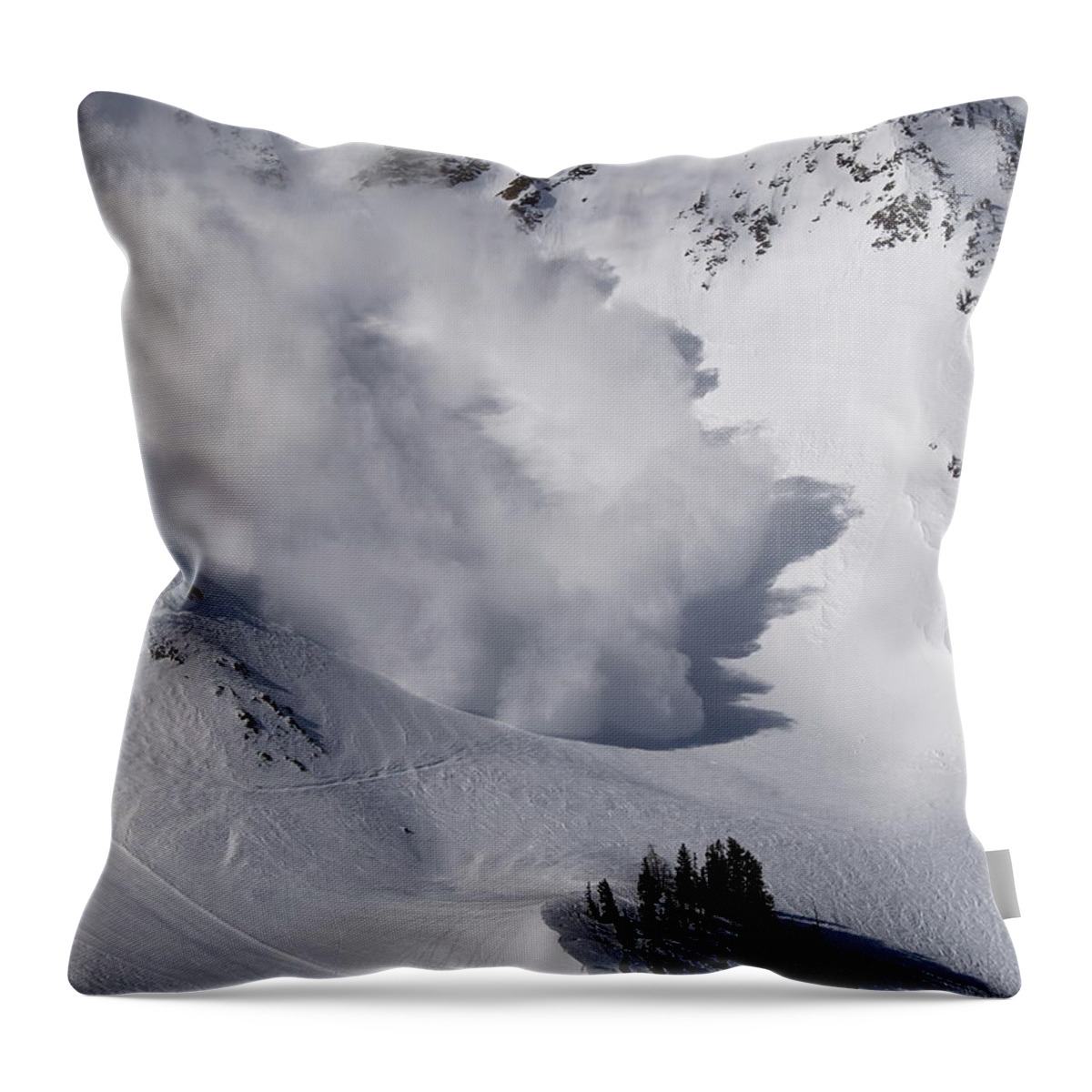Snow Throw Pillow featuring the photograph Avalanche IV by Bill Gallagher