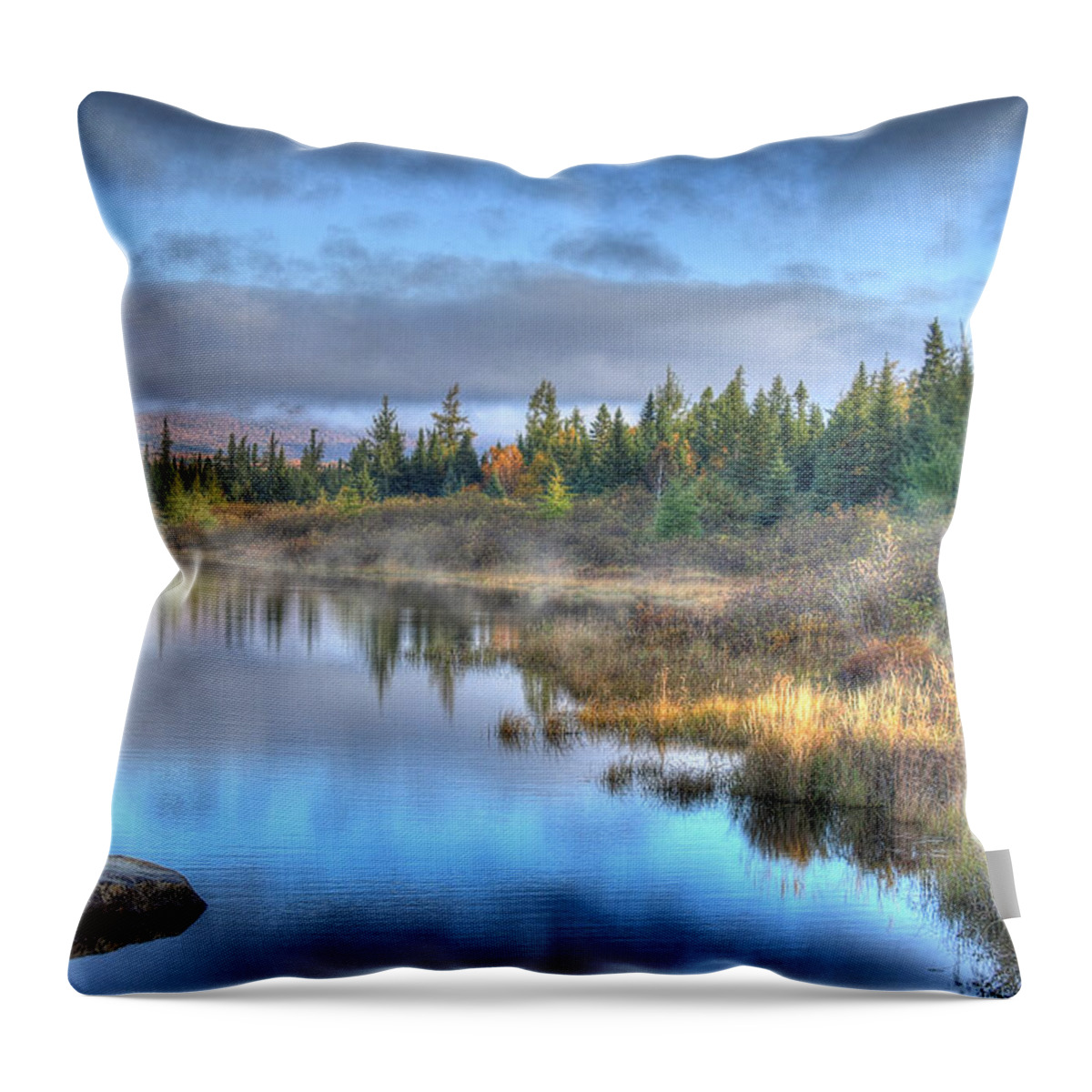 Maine Throw Pillow featuring the photograph Awakening Your Senses by Shelley Neff