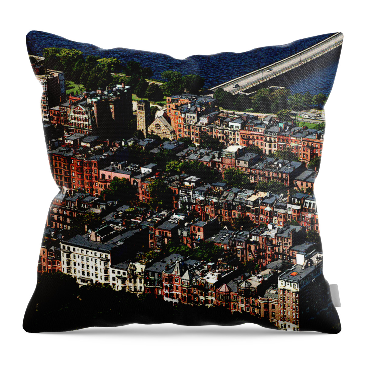 Boston Throw Pillow featuring the photograph Back Bay by Norma Brock