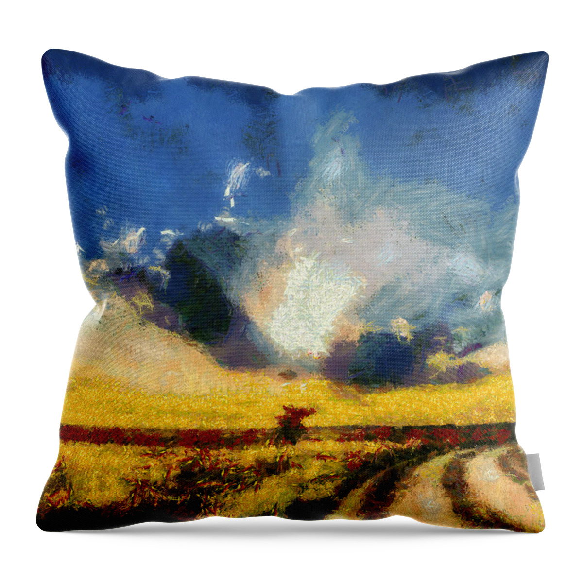 Www.themidnightstreets.net Throw Pillow featuring the painting Back To Goodbye by Joe Misrasi