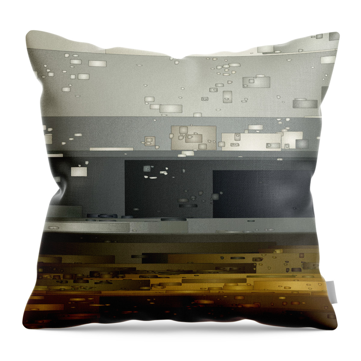 Digital Throw Pillow featuring the digital art Bad Weather by David Hansen