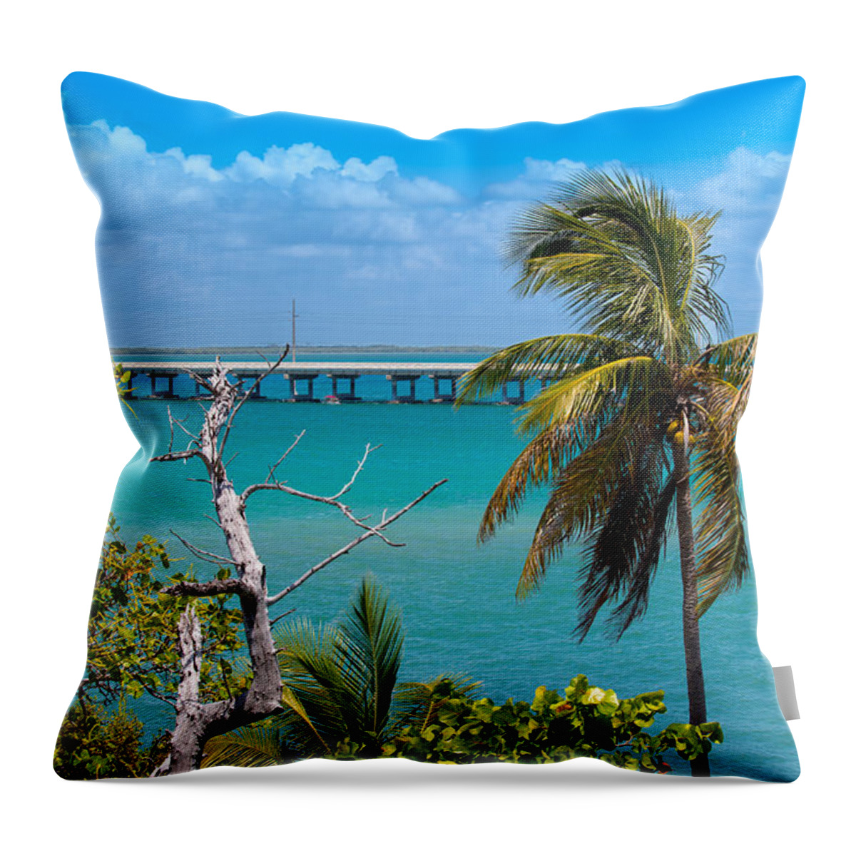 Florida Keys Throw Pillow featuring the photograph Bahia Honda Lookout by John M Bailey