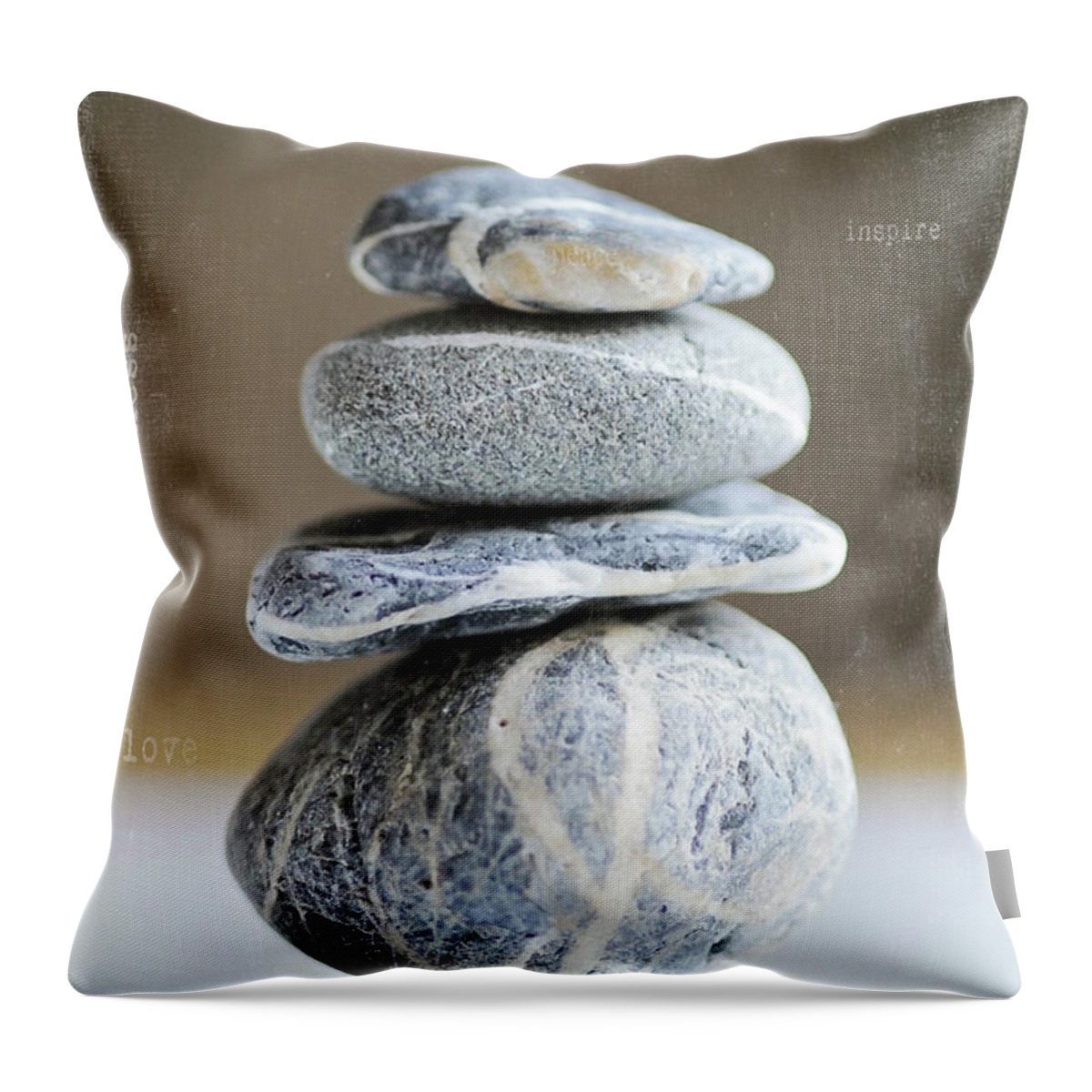 Rocks Throw Pillow featuring the photograph Balance by Sylvia Cook