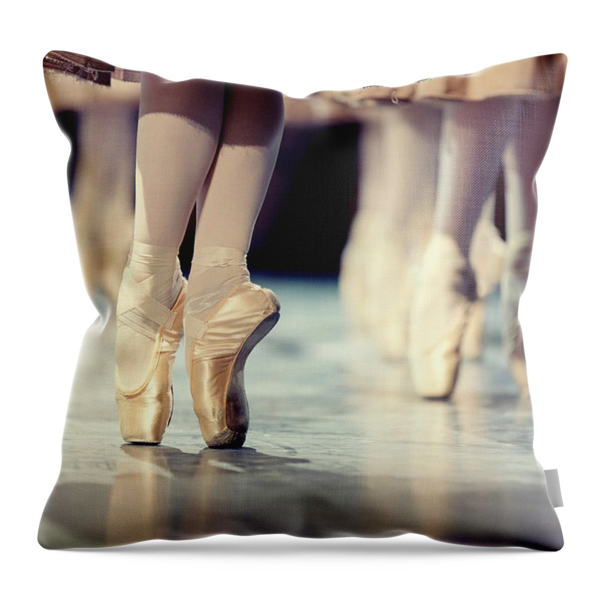 Ballet Dancer Throw Pillow featuring the photograph Ballerinas by Uchar