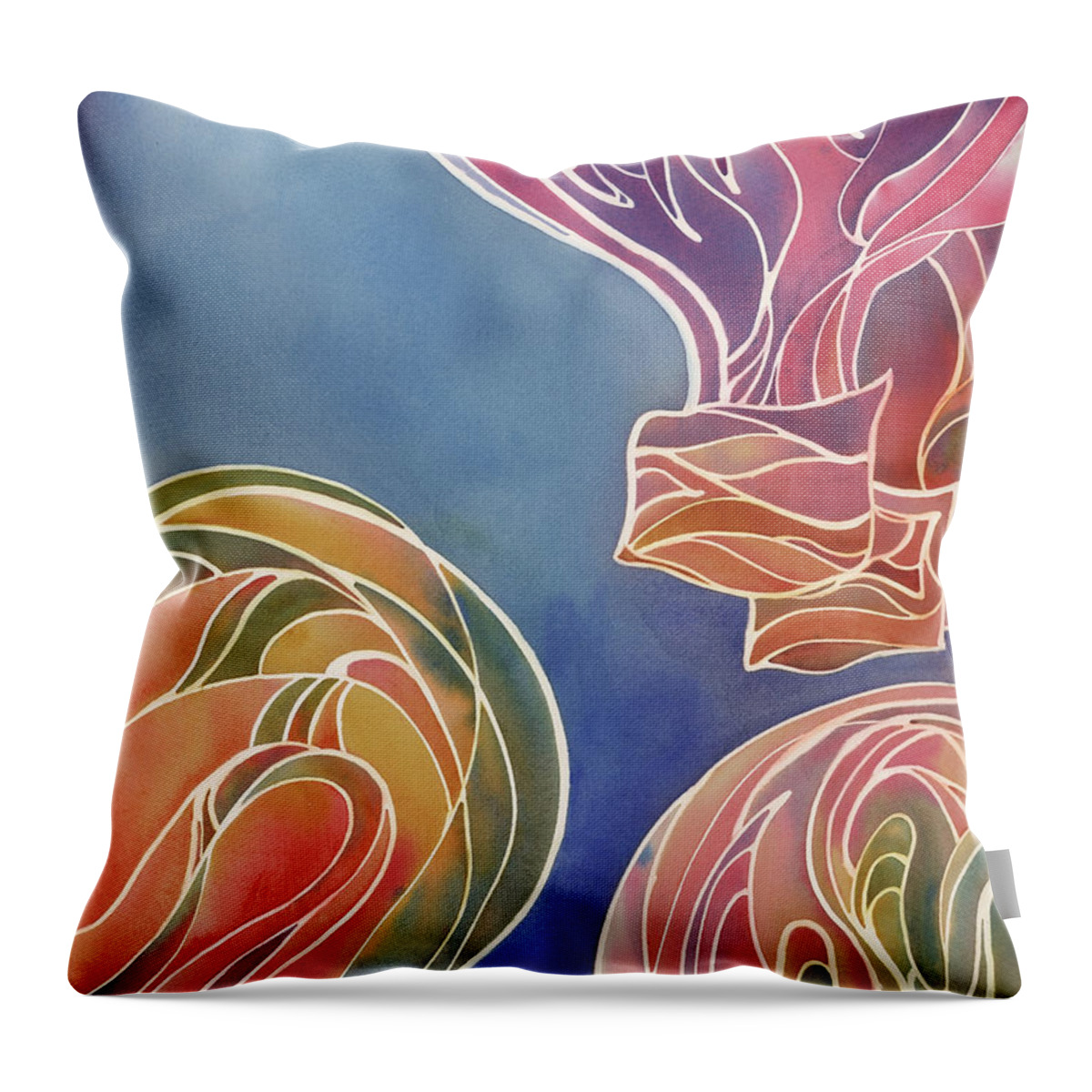 Watercolor Throw Pillow featuring the painting Balloons III by Johanna Axelrod