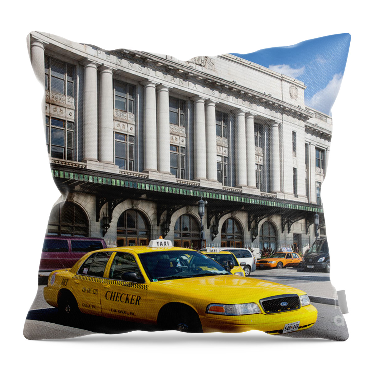 Clarence Holmes Throw Pillow featuring the photograph Baltimore Pennsylvania Station I by Clarence Holmes