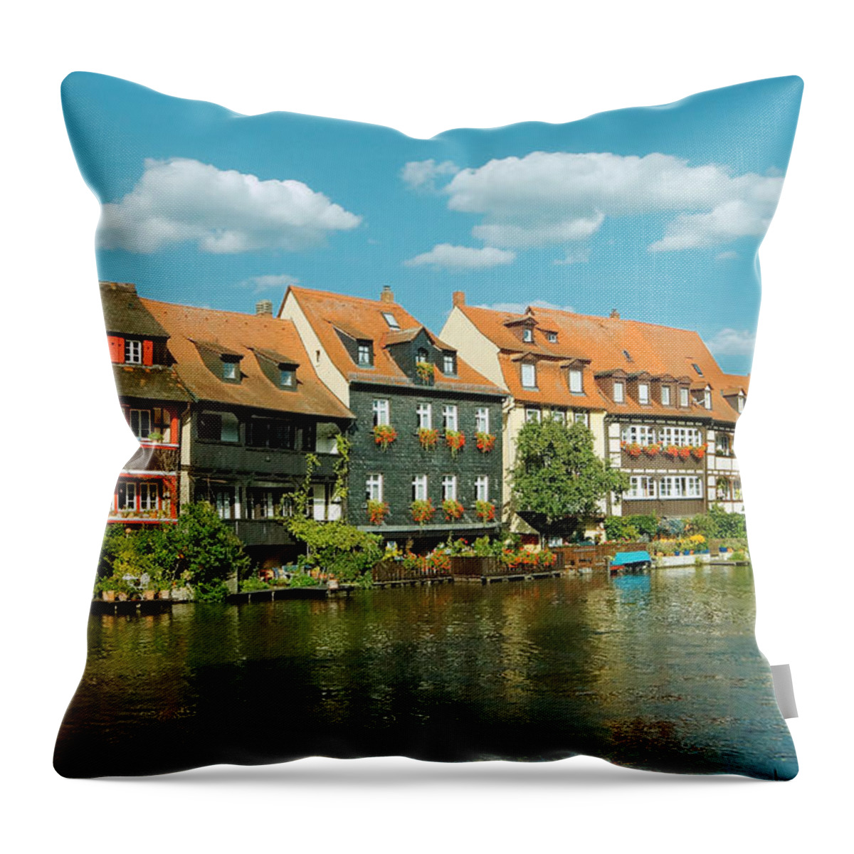 Prott Throw Pillow featuring the photograph Bamberg Little Venice 2 by Rudi Prott