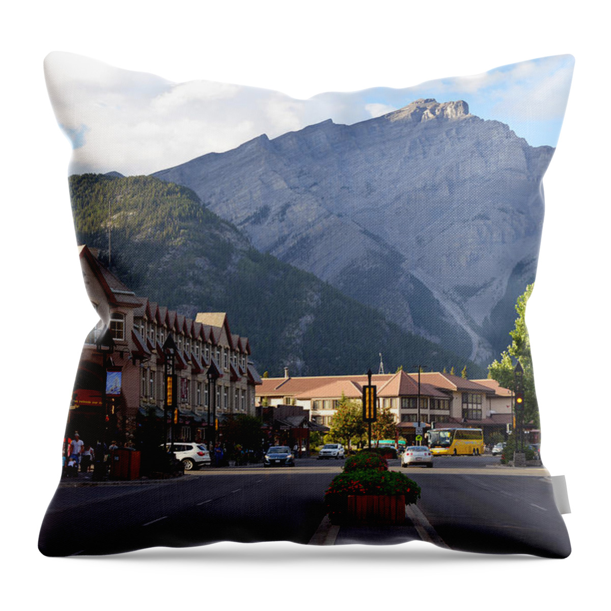 Banff Throw Pillow featuring the photograph Banff Town by Yue Wang