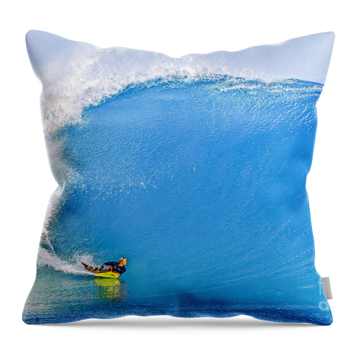 Banzai Pipeline Throw Pillow featuring the photograph Banzai Pipeline The Perfect Wave by Aloha Art