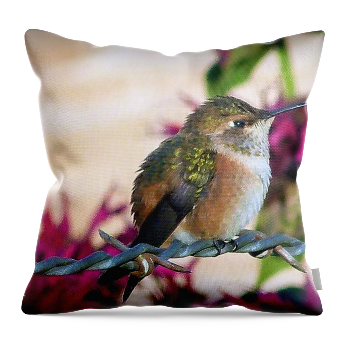 Animals Throw Pillow featuring the photograph Barbs And Bills by Julia Hassett