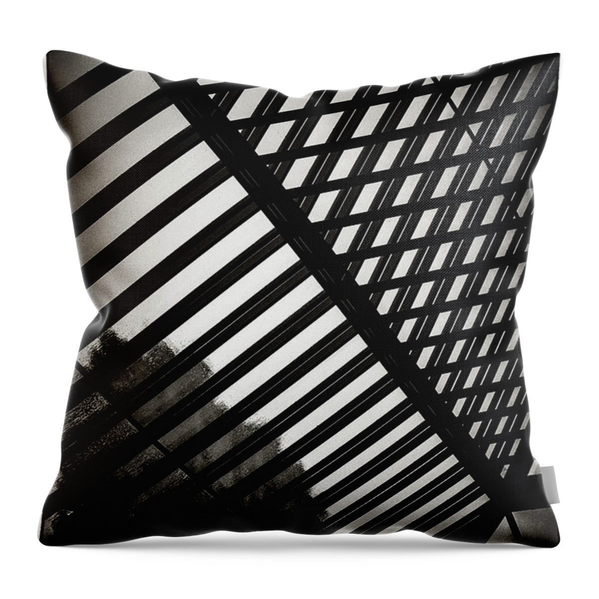 Architecture Throw Pillow featuring the photograph Barbican Grids by Lenny Carter
